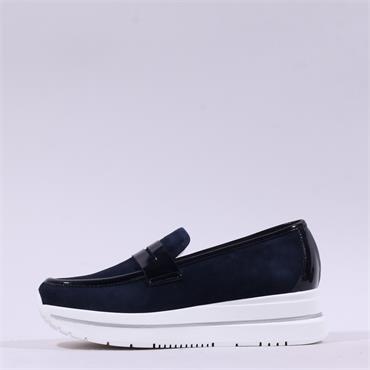 Marco Moreo Pompei Slip On Platform - Navy Suede